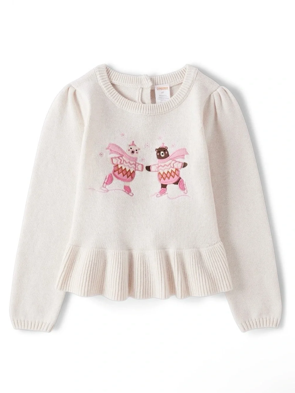 Gymboree Girls ‘Bear Hugs’ Cream and Pink Polar Bear 3-piece Sweater Set Size 5T